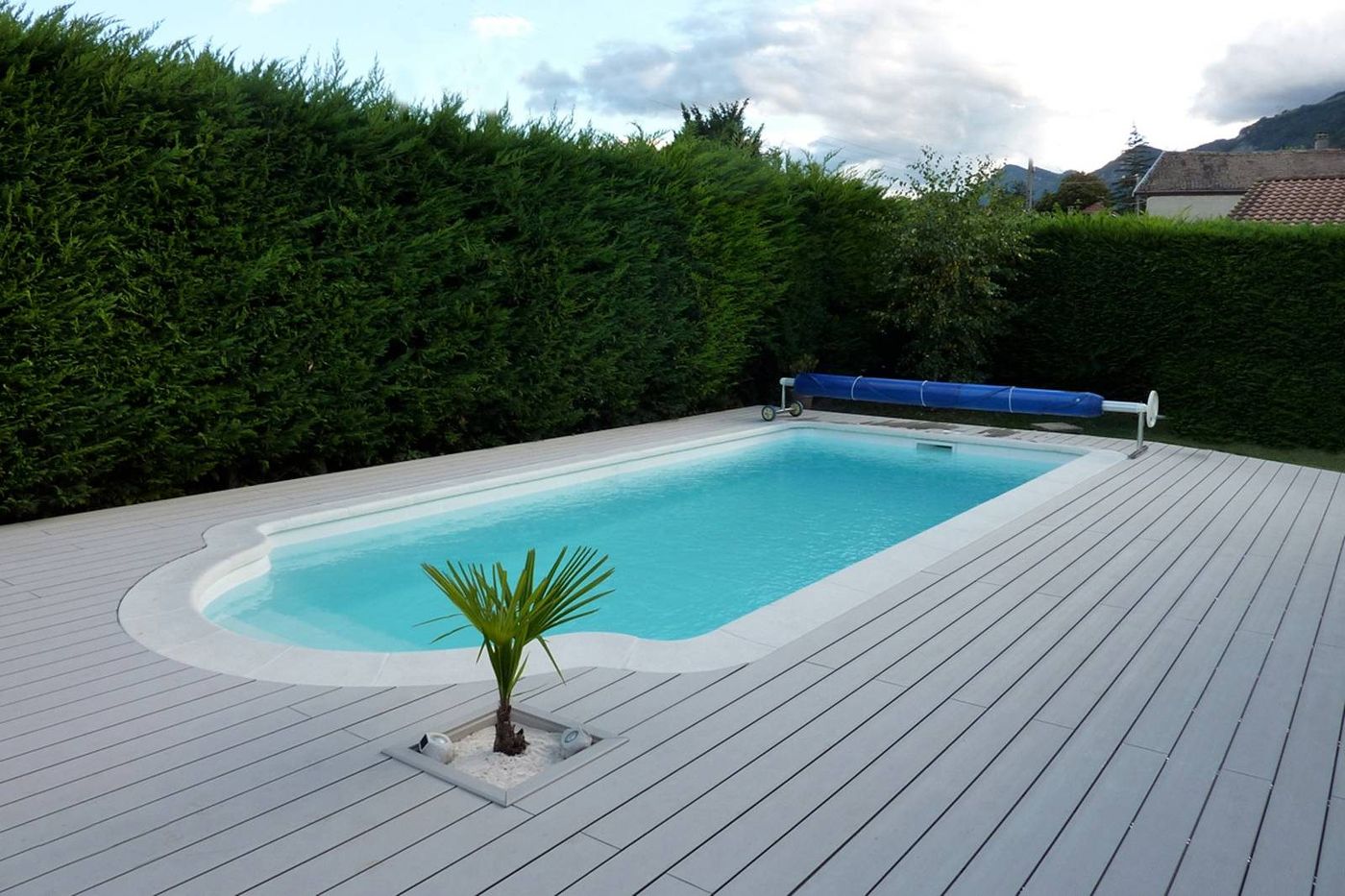 Piscine coque Malte posée, 7,70 × 3,20 m