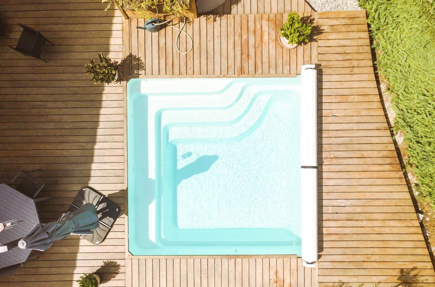 Piscine coque Mayotte posée, 4,20 × 4,00 m