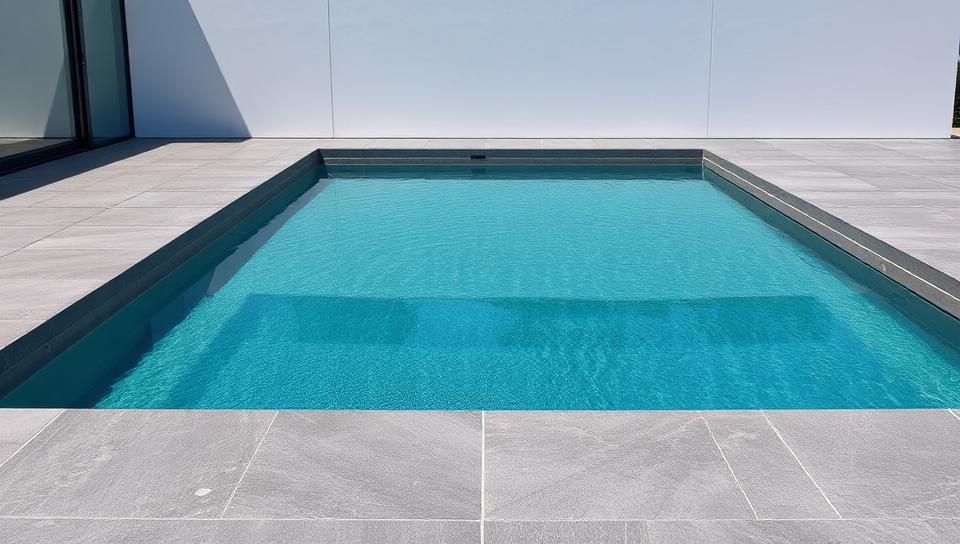 Piscine miroir contemporaine